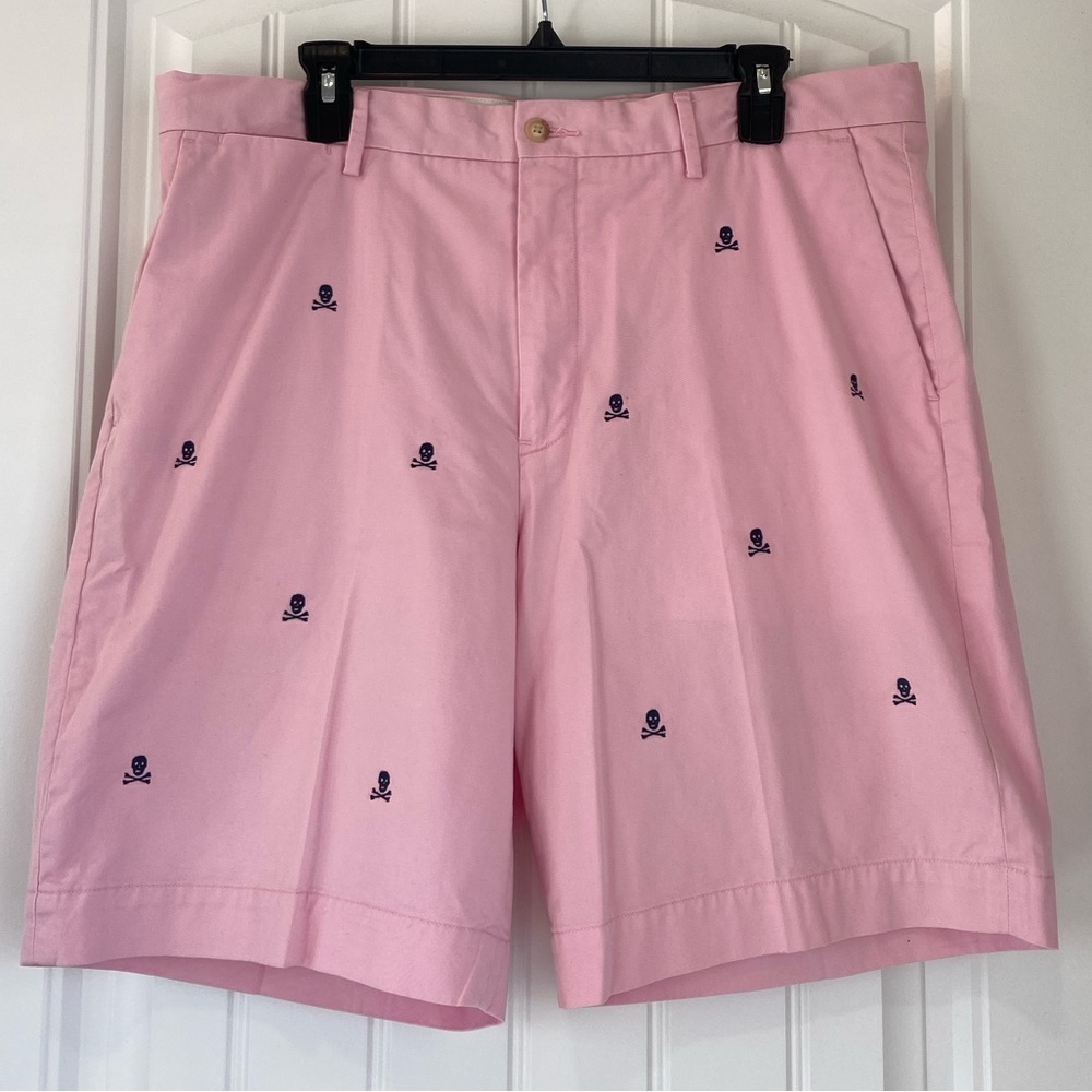 Polo by Ralph Lauren Pink Embroidered Skull Men’s Shorts